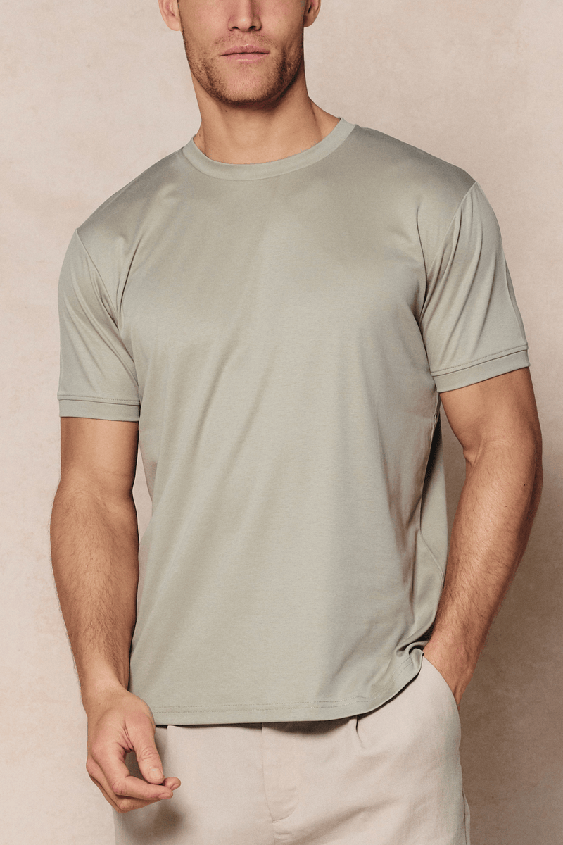 Luxe Mercerised T-Shirt - Light Sage