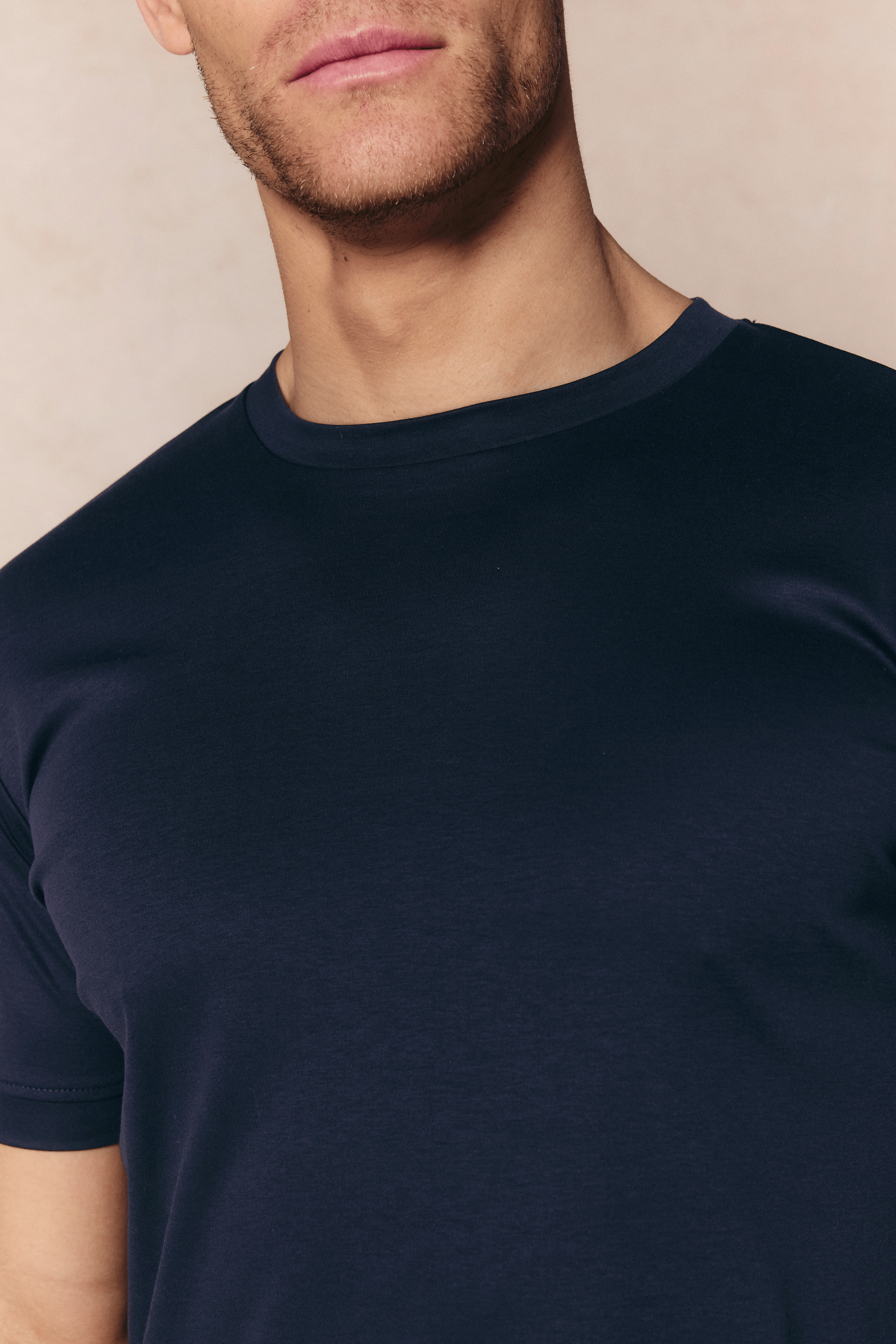 Luxe Mercerised T-Shirt - Navy