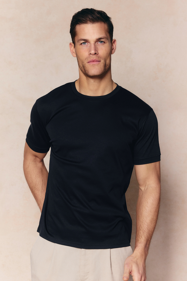 Luxe Mercerised T-Shirt - Black