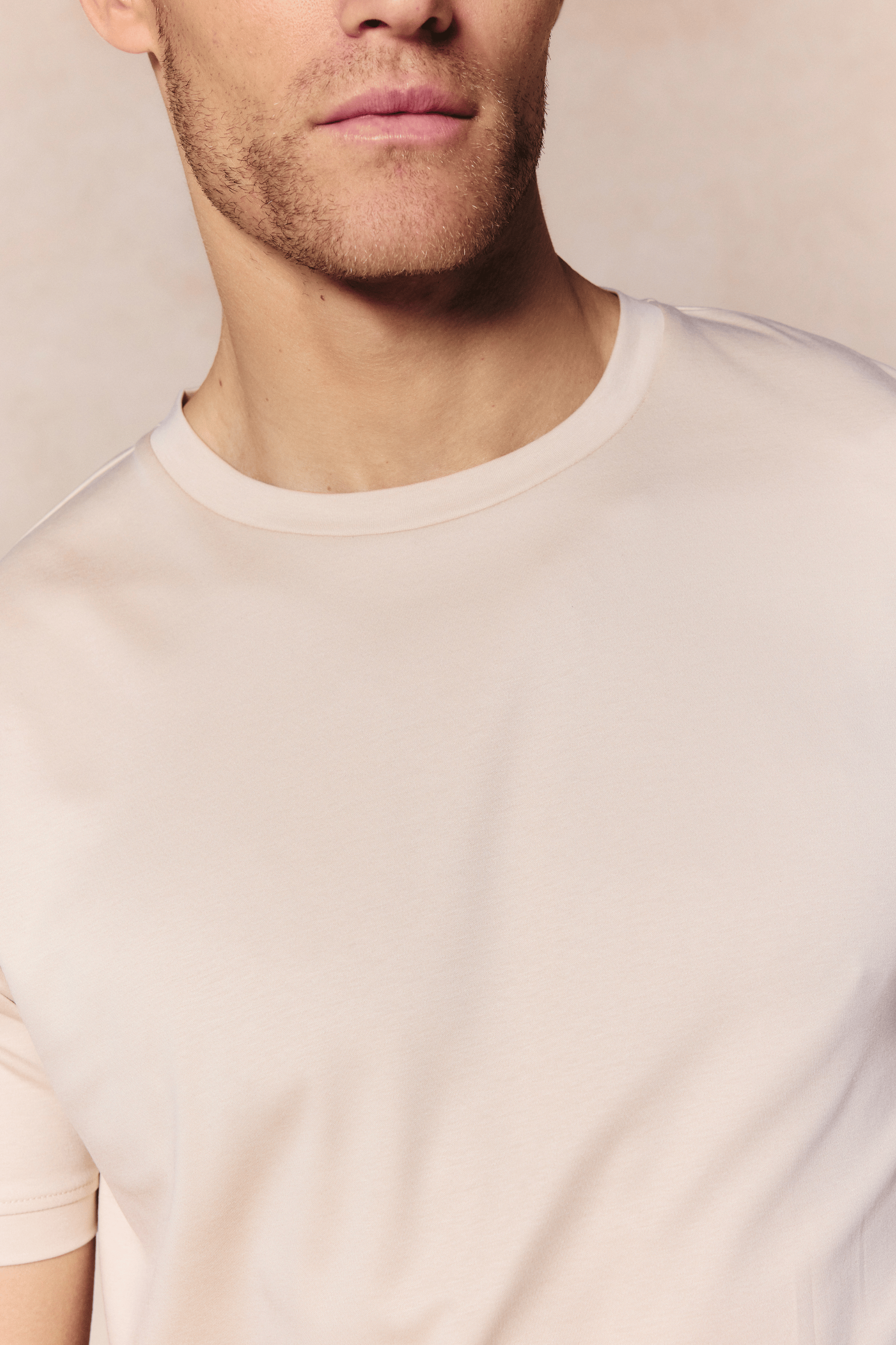 Luxe Mercerised T-Shirt - Beige