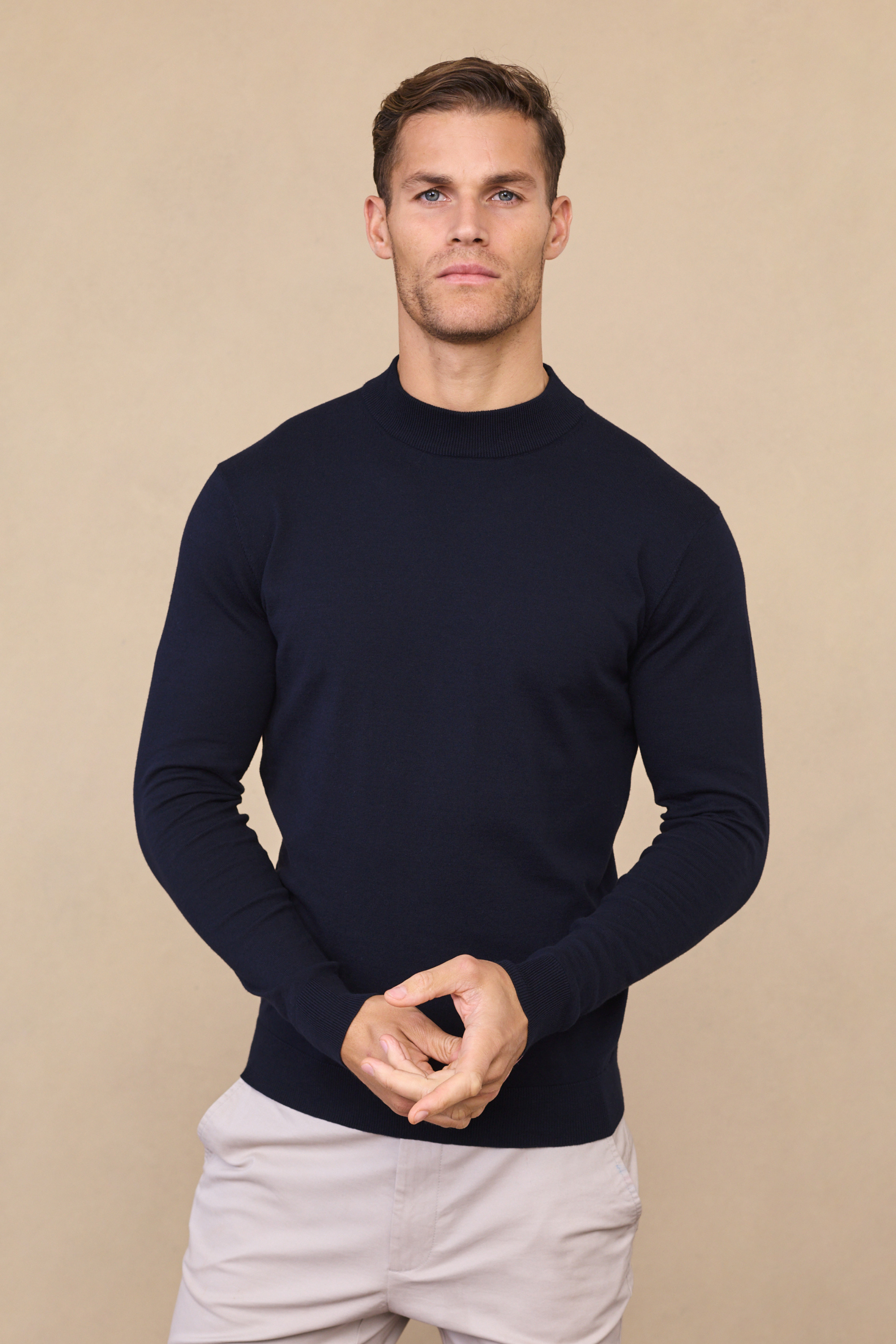 Noah Lightweight Crew Neck Sweater - Navy