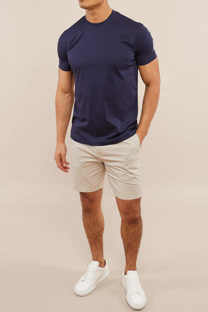 Luxe Mercerised T-Shirt - Navy