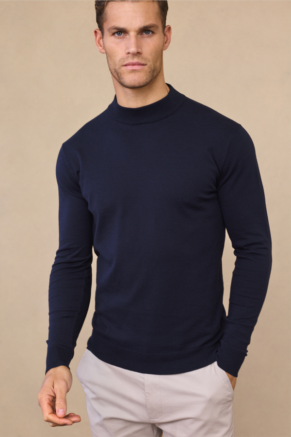 Noah Lightweight Crew Neck Sweater - Navy