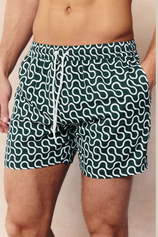 Brezza Wave Swim Short - Green
