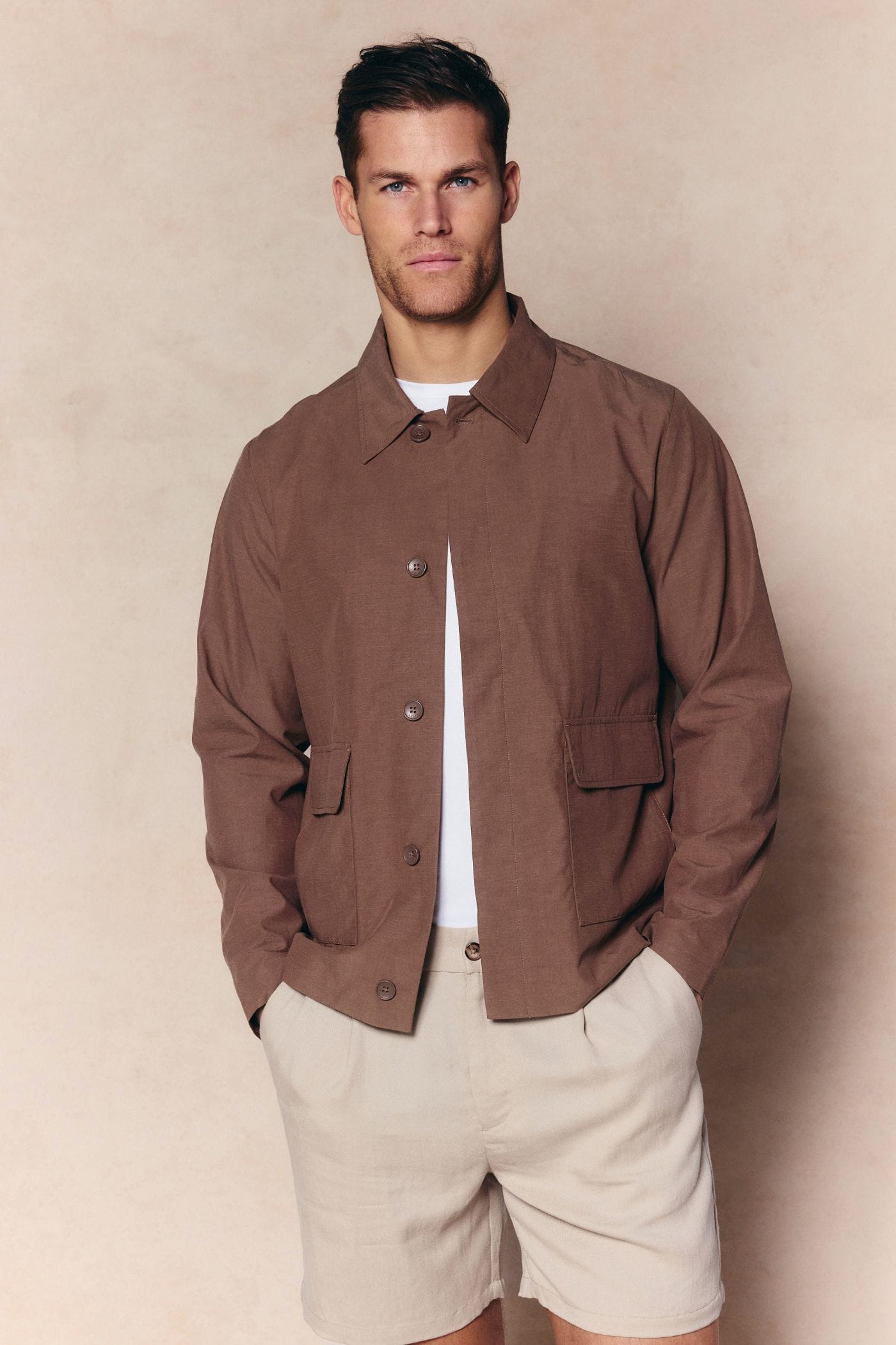 Diego Patch Pocket Tailored Jacket - Rust