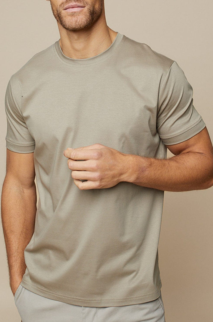 Luxe Mercerised T-Shirt - Sand