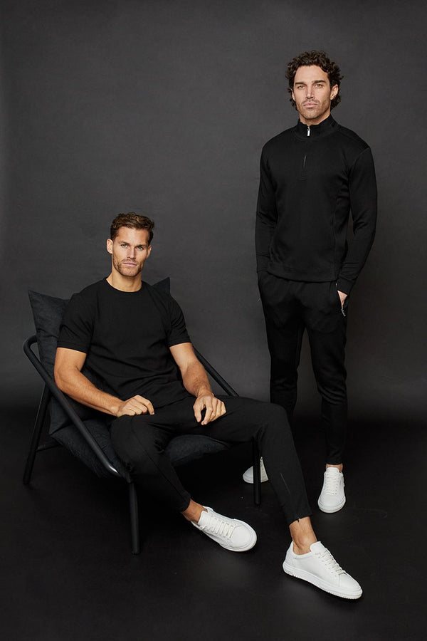 Luxe Half-Zip - Black