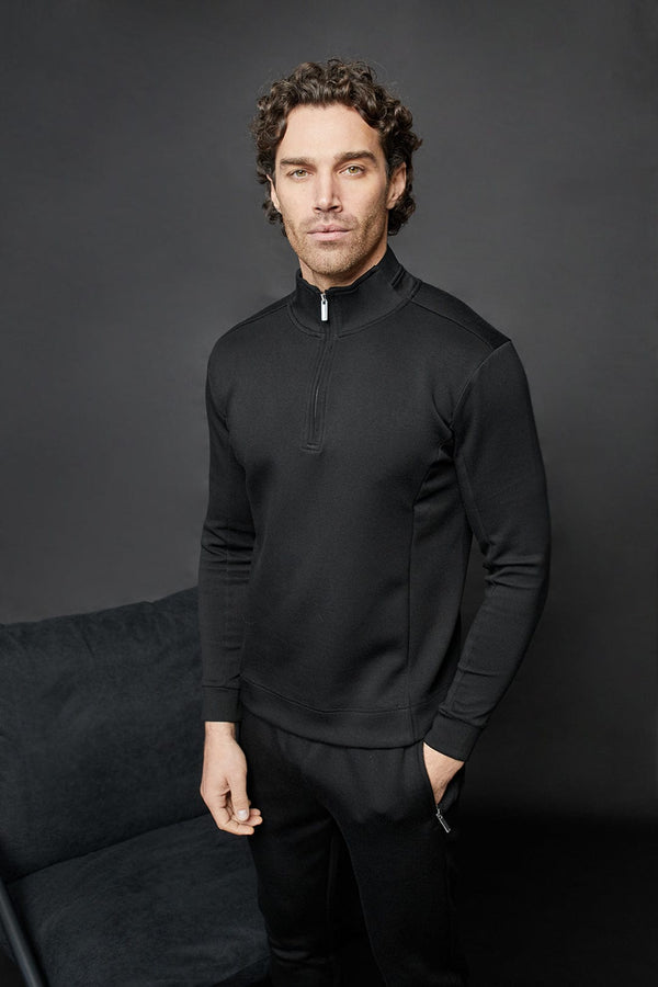 Luxe Half-Zip - Black