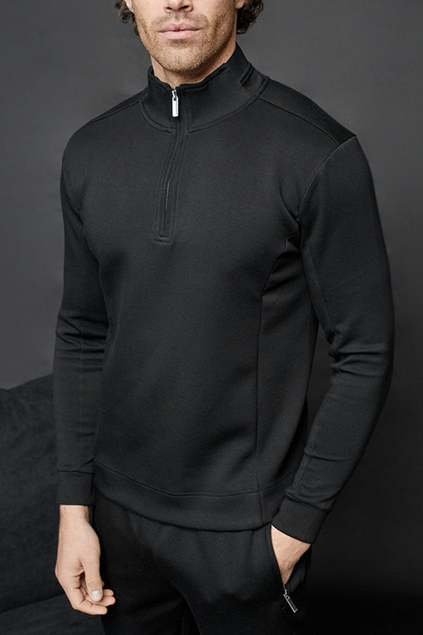 Luxe Half-Zip - Black