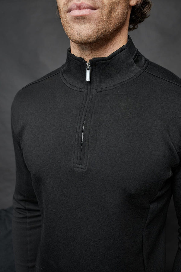 Luxe Half-Zip - Black