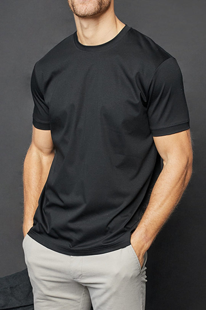 Luxe Mercerised T-Shirt - Black