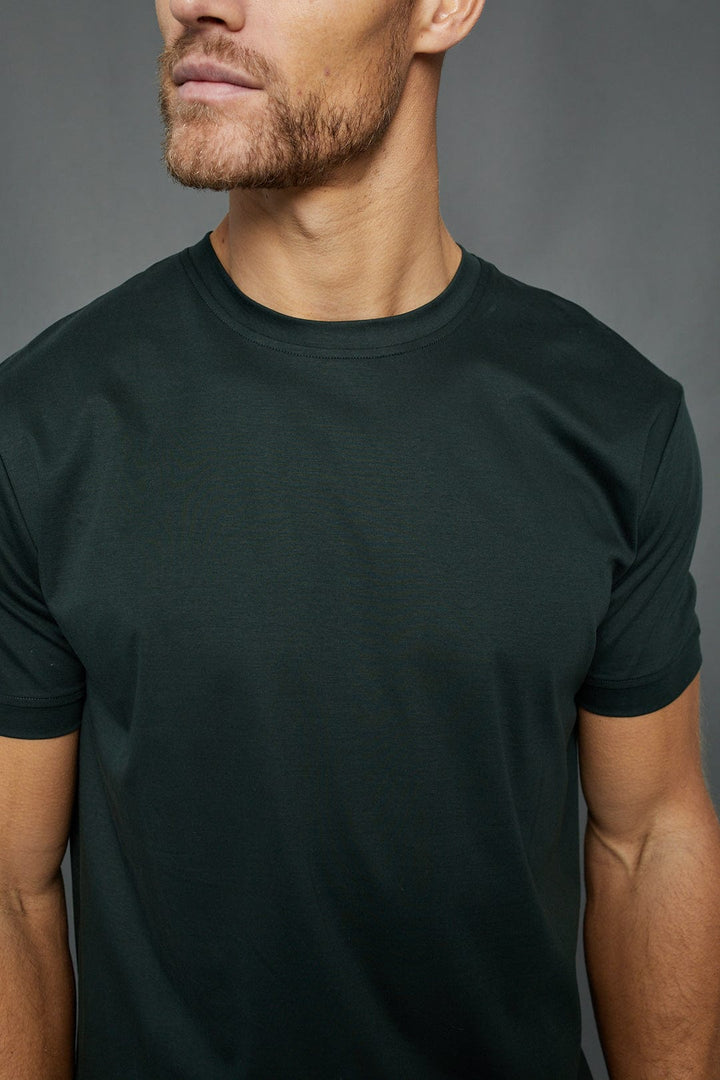 Luxe Mercerised T-Shirt - Dark Green