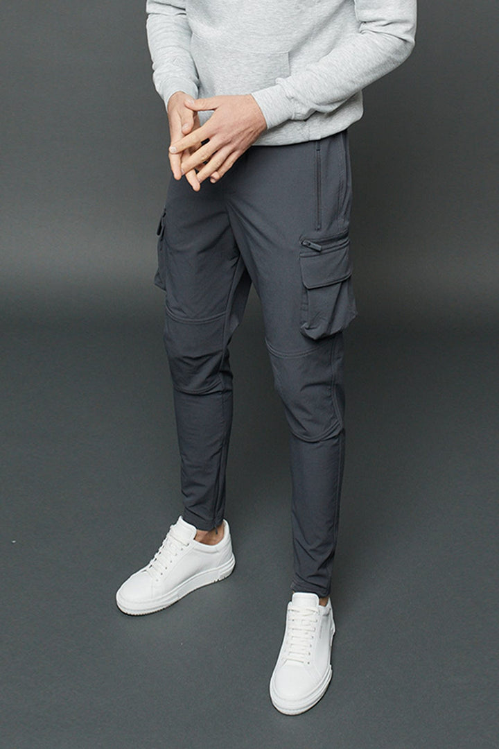 MID WEIGHT NYLON CARGO PANT - CHARCOAL