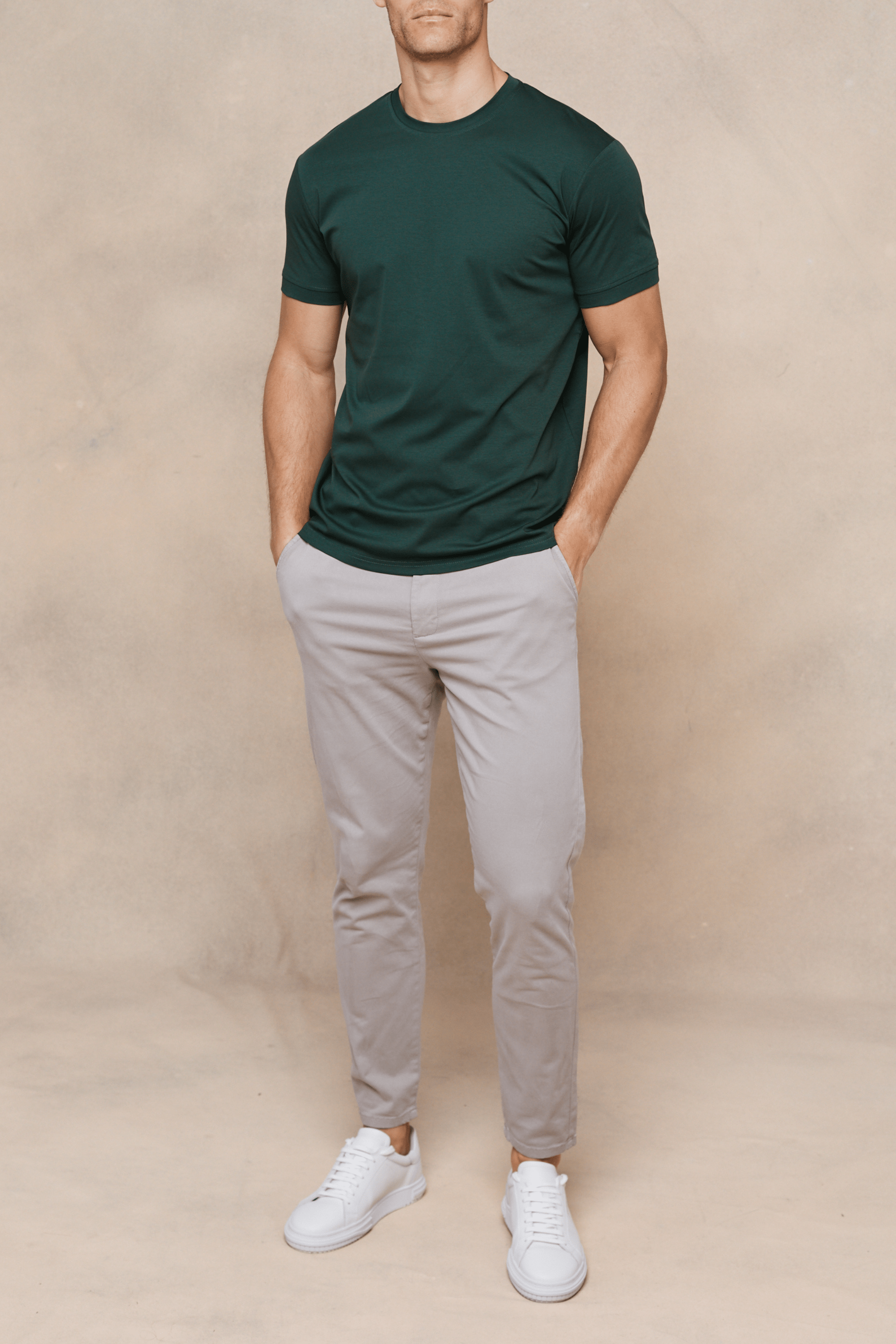 Luxe Mercerised T-Shirt - Dark Green