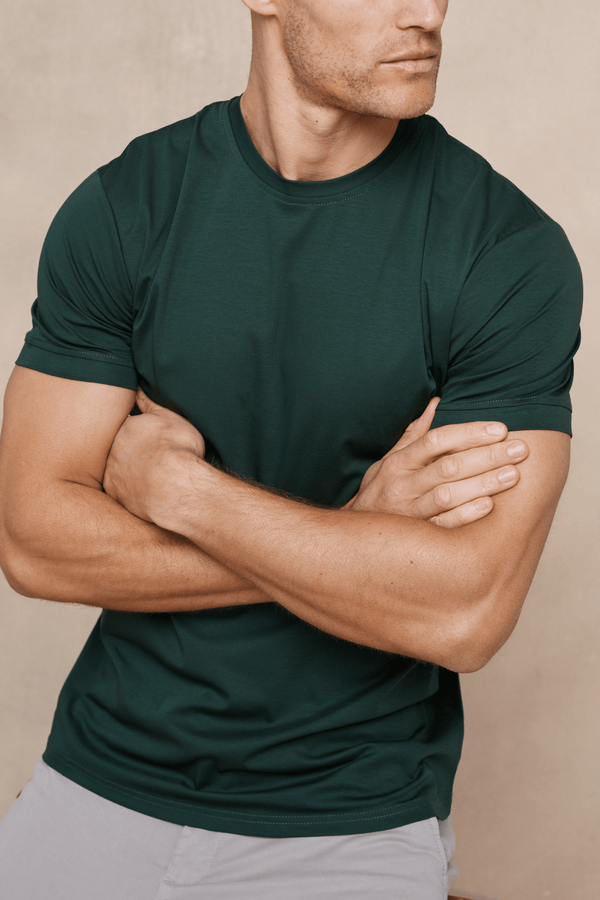Luxe Mercerised T-Shirt - Dark Green