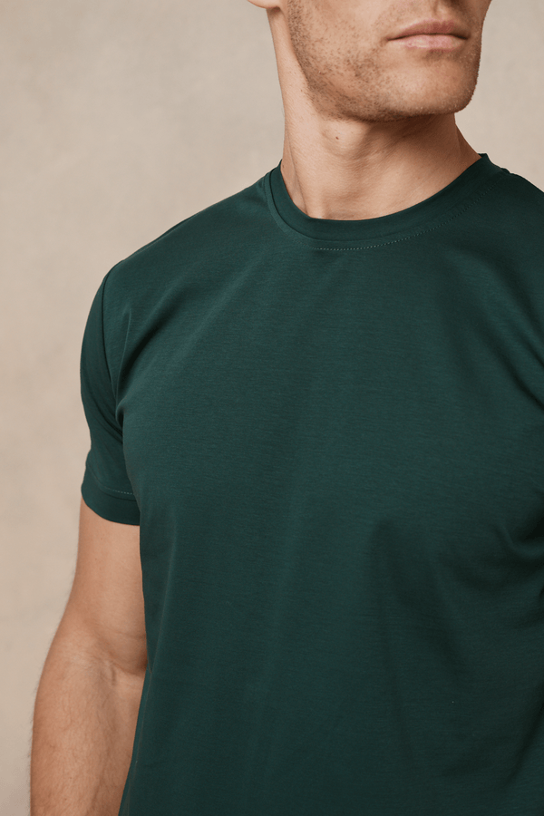 Luxe Mercerised T-Shirt - Dark Green