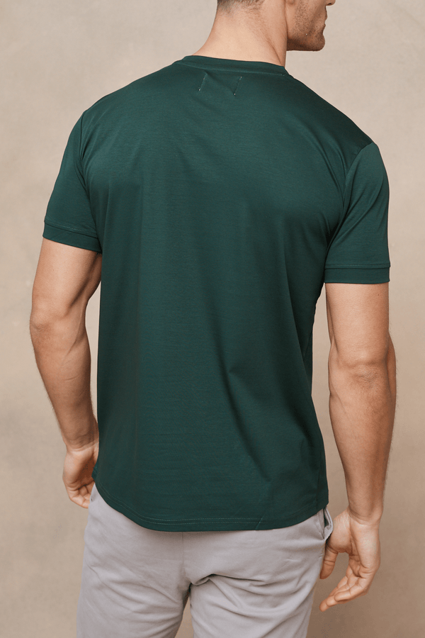 Luxe Mercerised T-Shirt - Dark Green