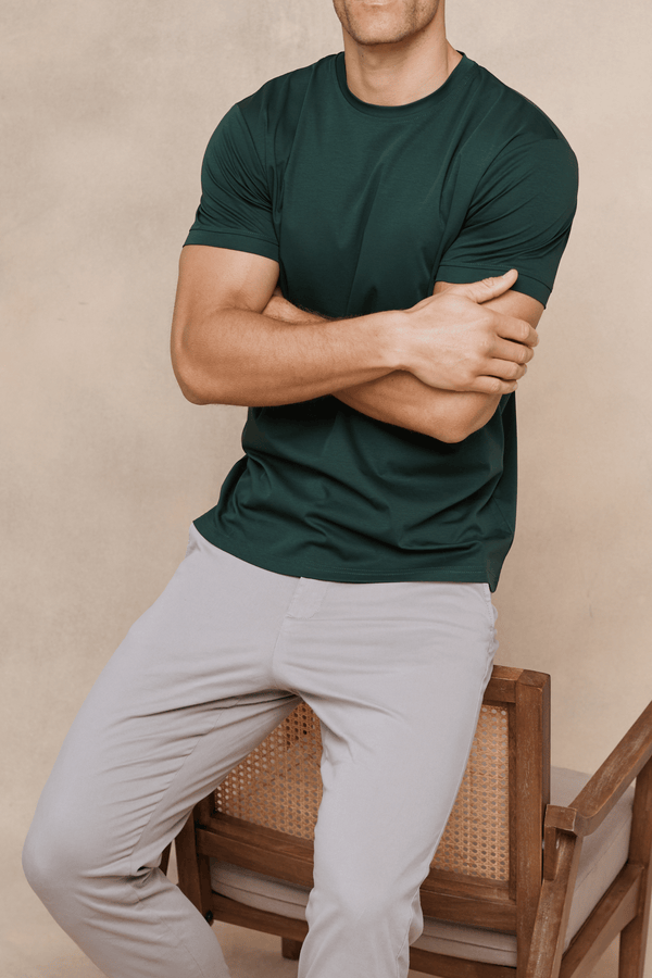Luxe Mercerised T-Shirt - Dark Green
