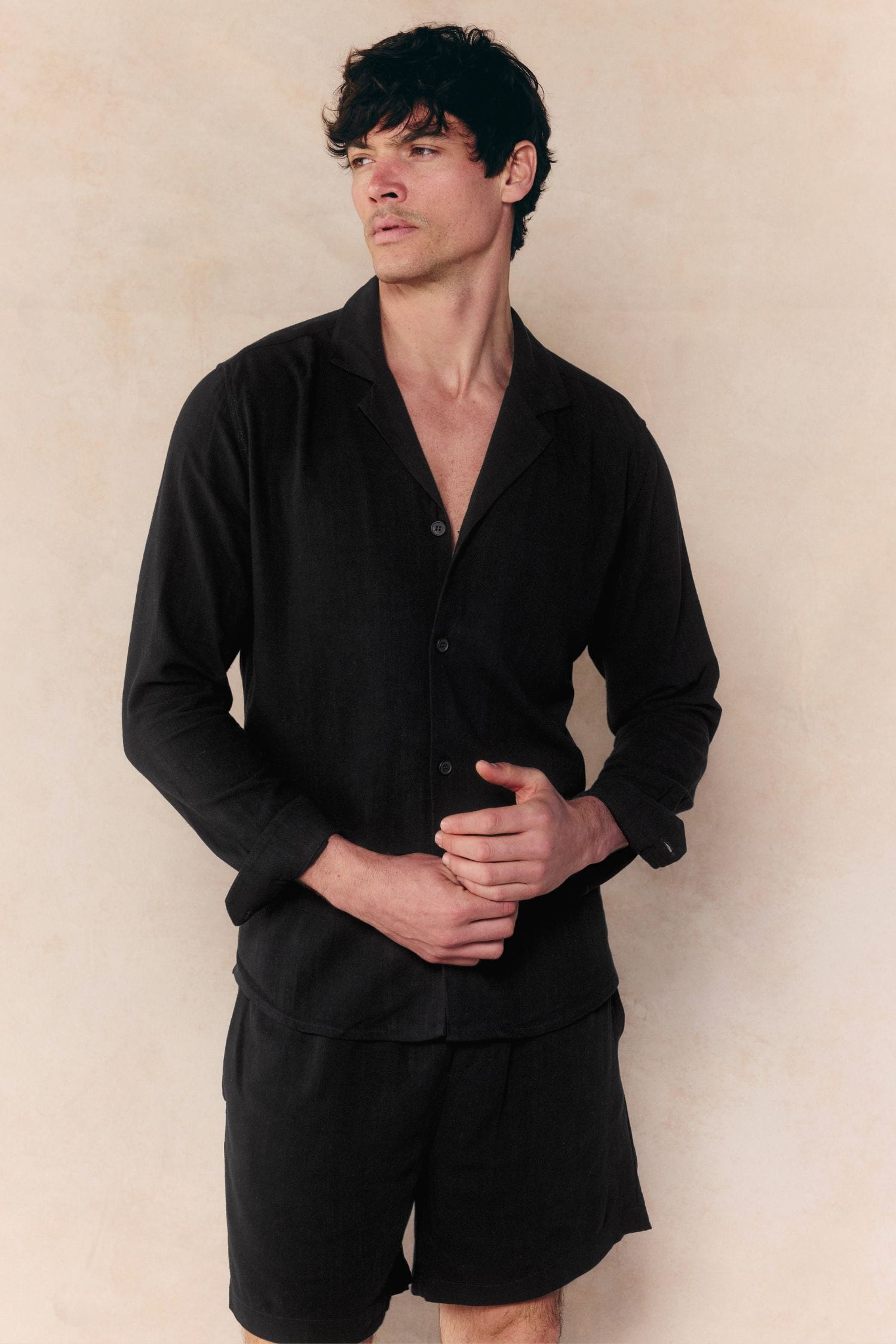Cami Linen Shirt - Black