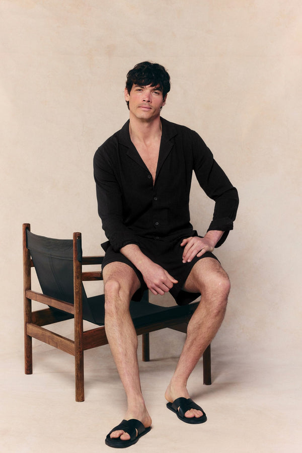 Cami Linen Shirt - Black