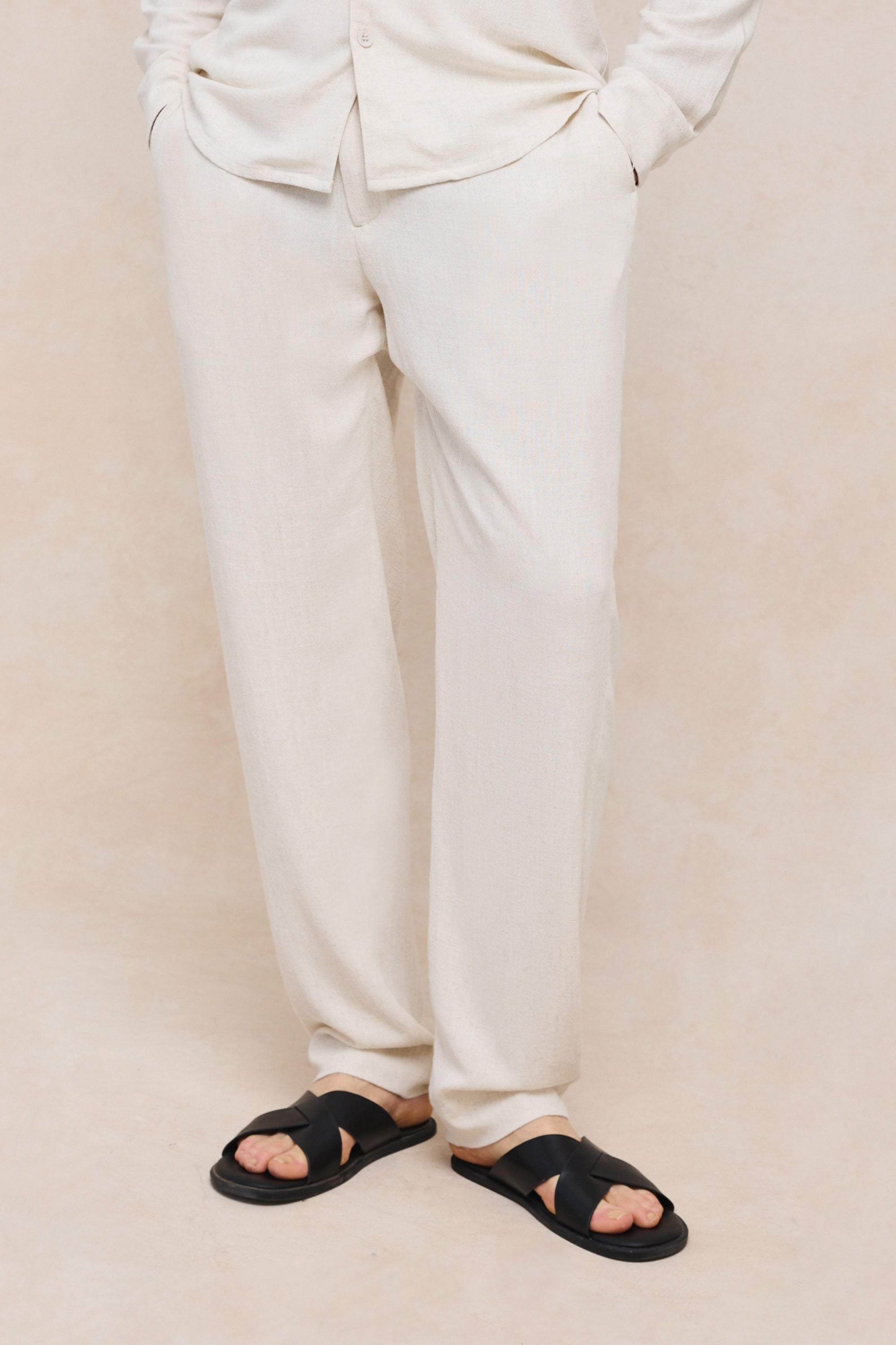 Cami Linen Straight Leg Trouser - Oatmeal