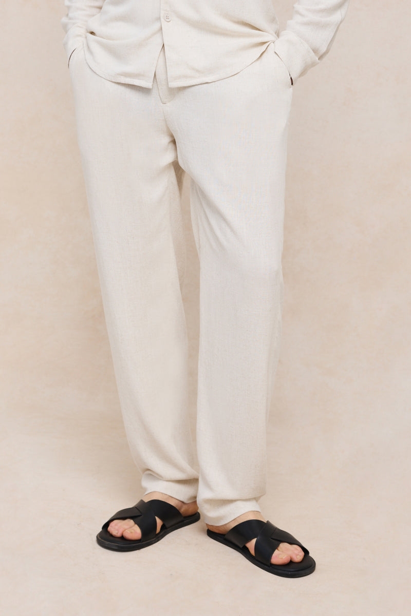 Cami Linen Straight Leg Trouser - Oatmeal