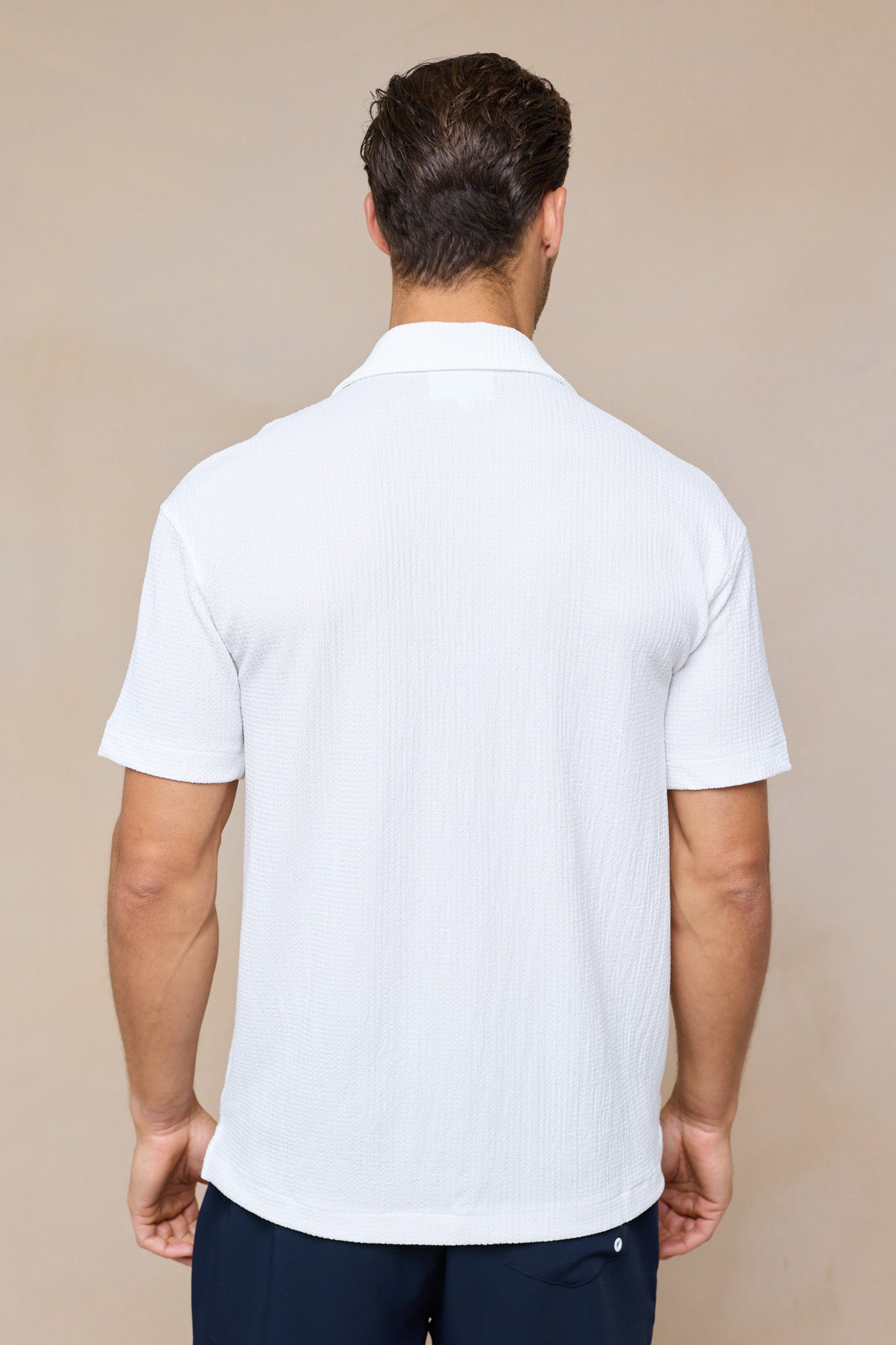 Silvo Lightweight Textured Shirt - Ecru