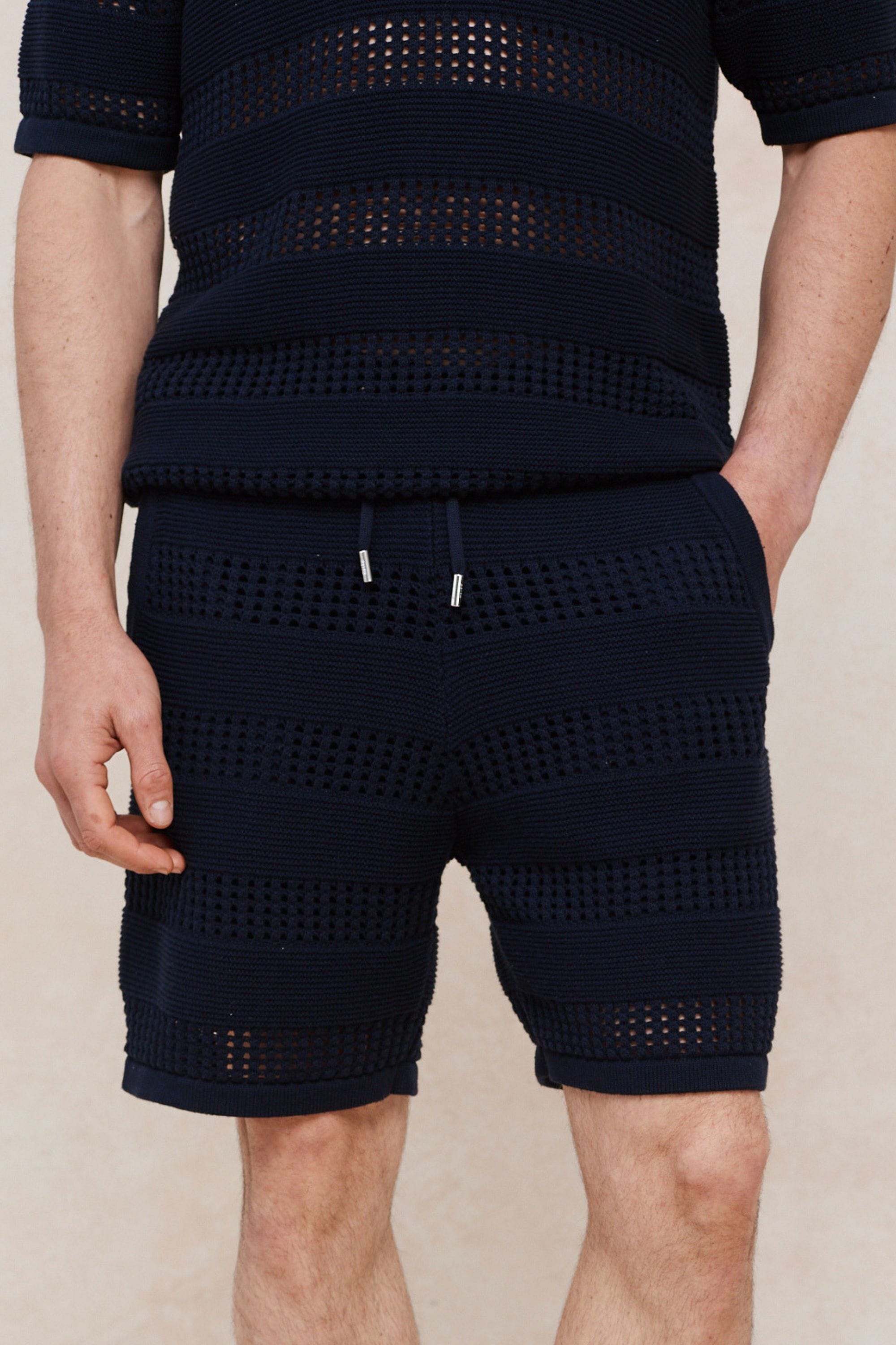 Frattina Crochet Short - Navy