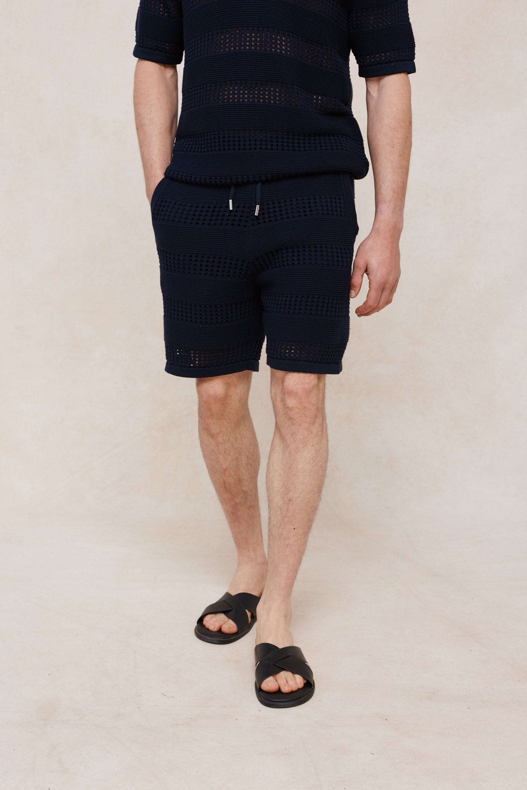 Frattina Crochet Short - Navy