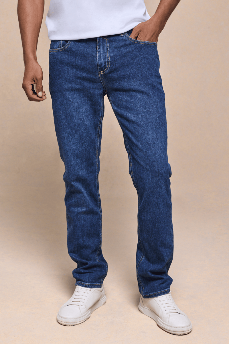 Marco Washed Jean - Mid Wash Indigo