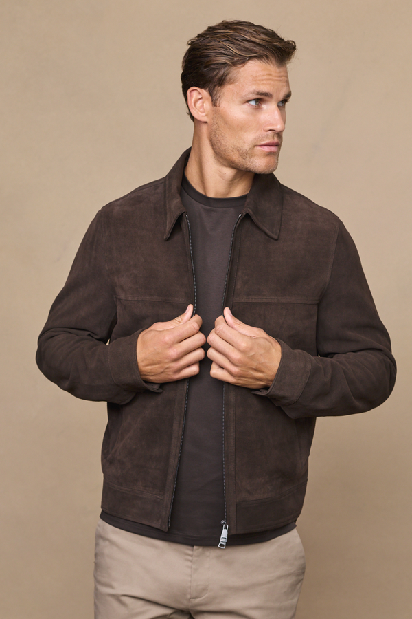 Raith Bruno Suede Jacket - Brown