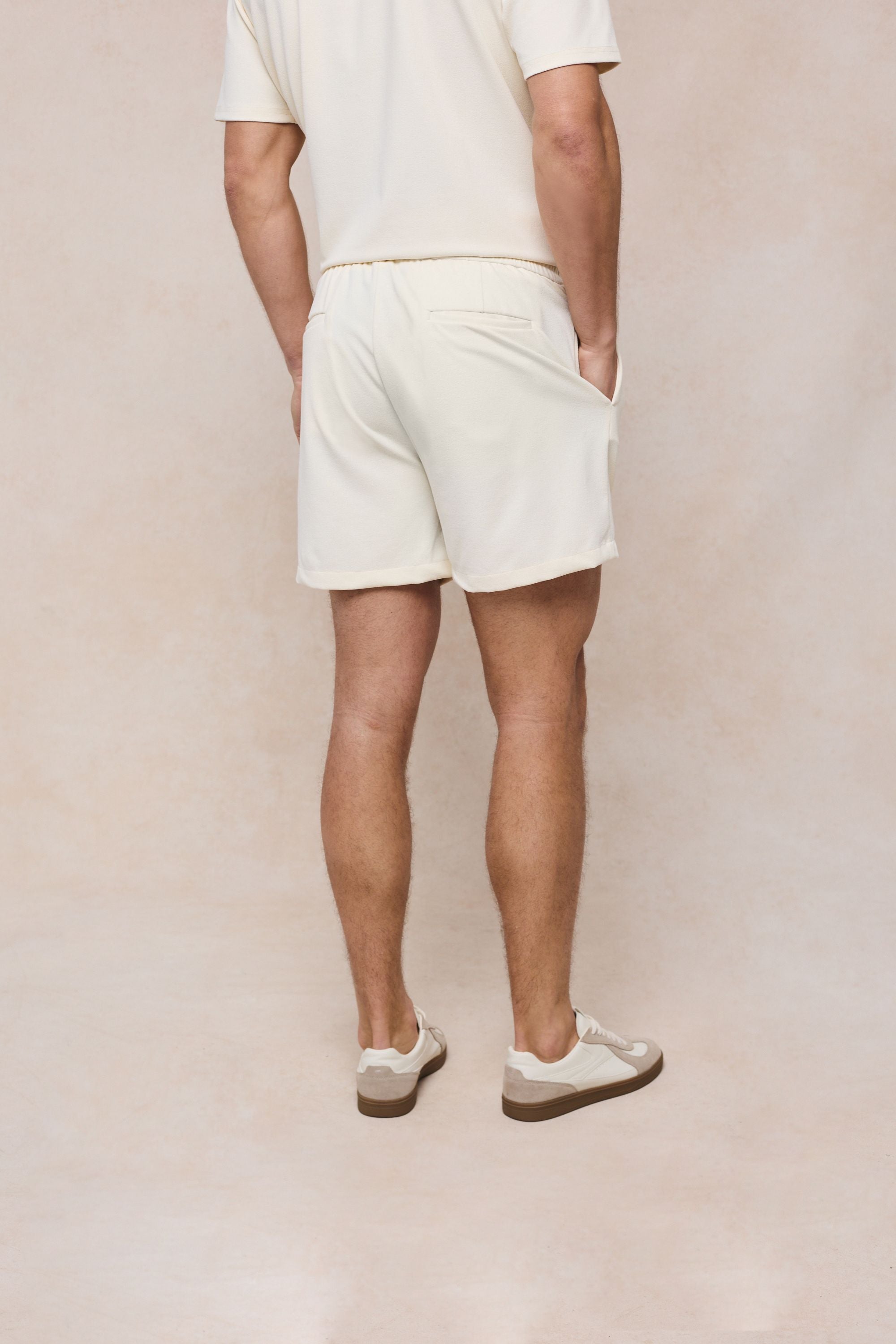 Tomas Elasticated Waist Short - Ecru
