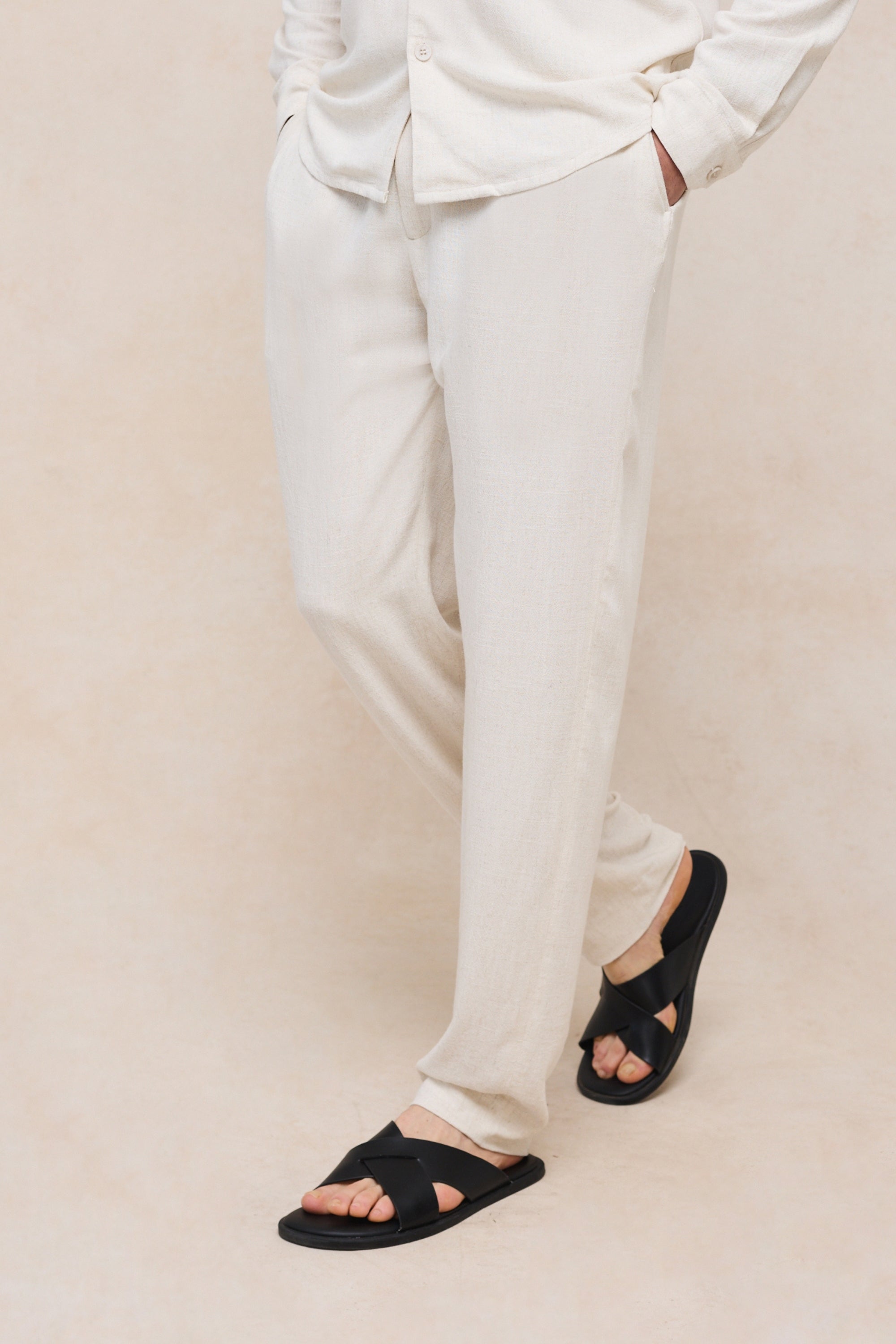 Cami Linen Straight Leg Trouser - Oatmeal