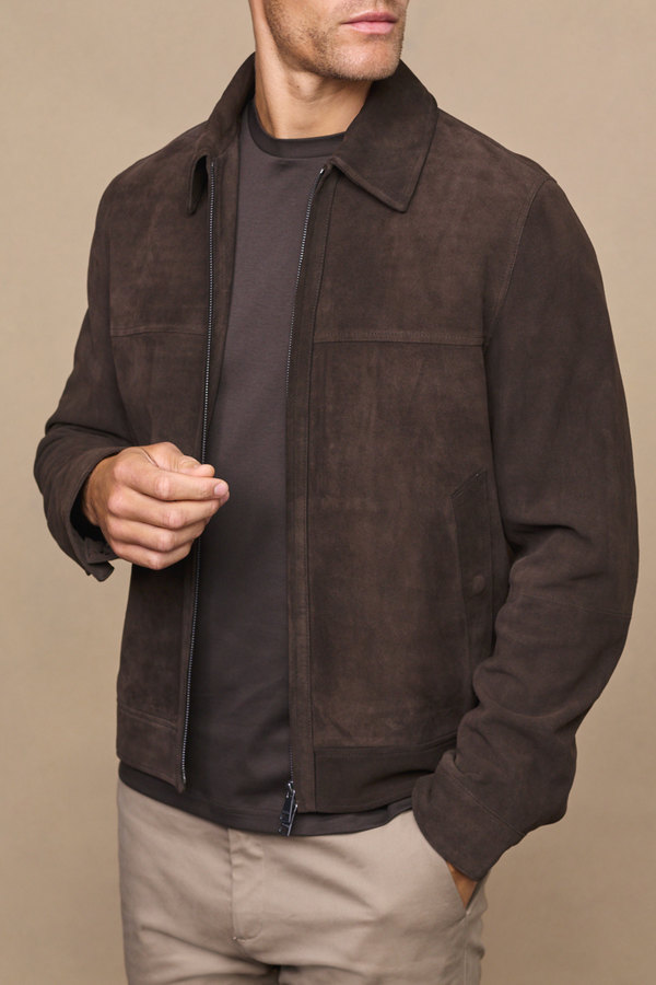 Raith Bruno Suede Jacket - Brown