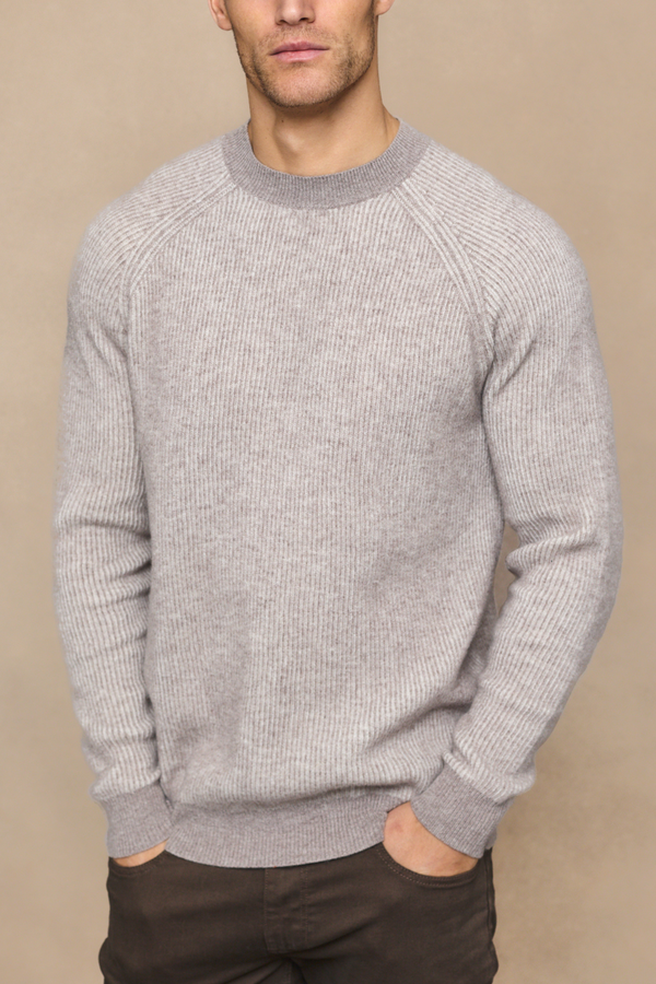 Orien Crew Neck Jumper - Oatmeal Marl