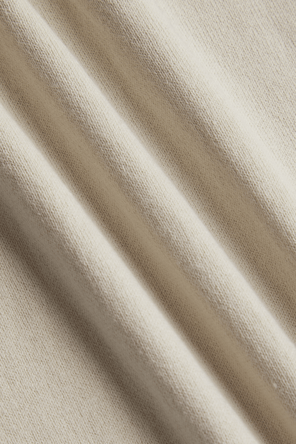Privia Knitted Open Neck Polo - Oatmeal