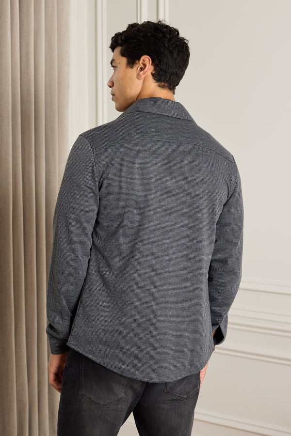 Joseph Dogtooth Overshirt - Black/Grey