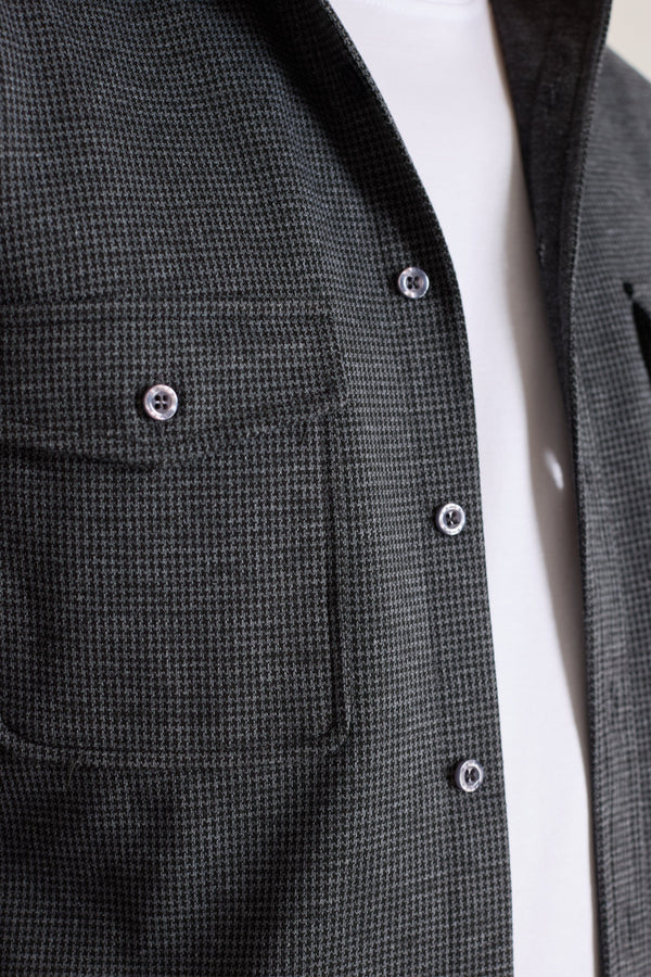 Joseph Dogtooth Overshirt - Black/Grey