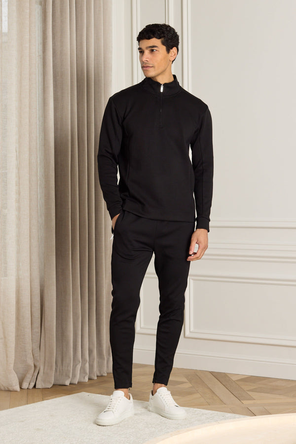 Luxe Half-Zip - Black