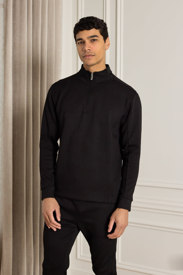 Luxe Half-Zip - Black