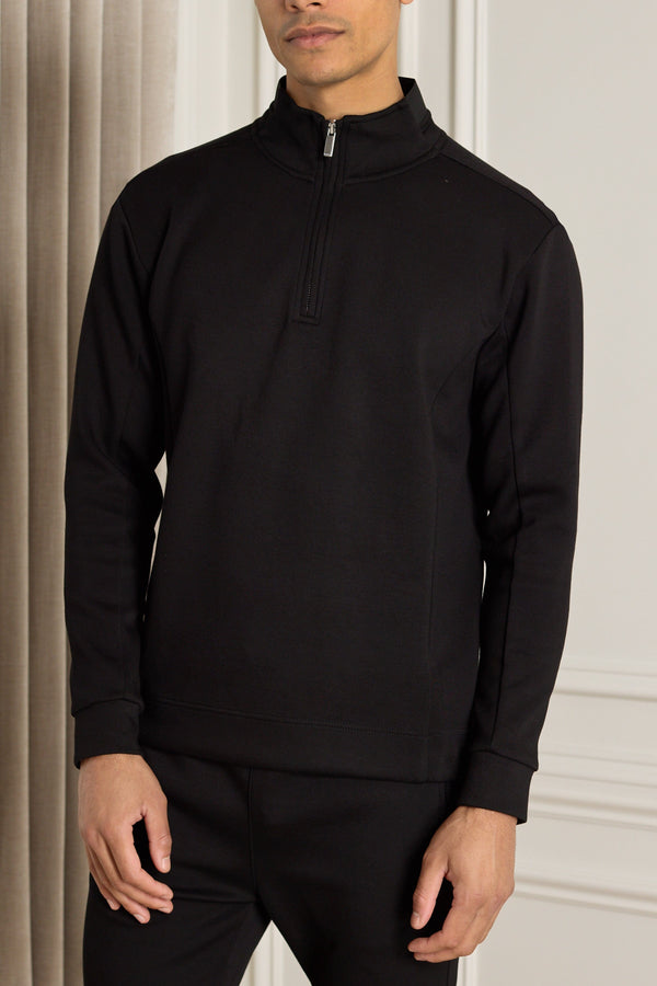 Luxe Half-Zip - Black