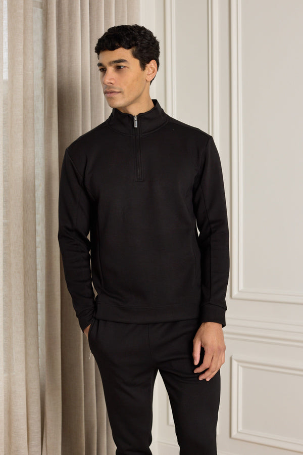 Luxe Half-Zip - Black