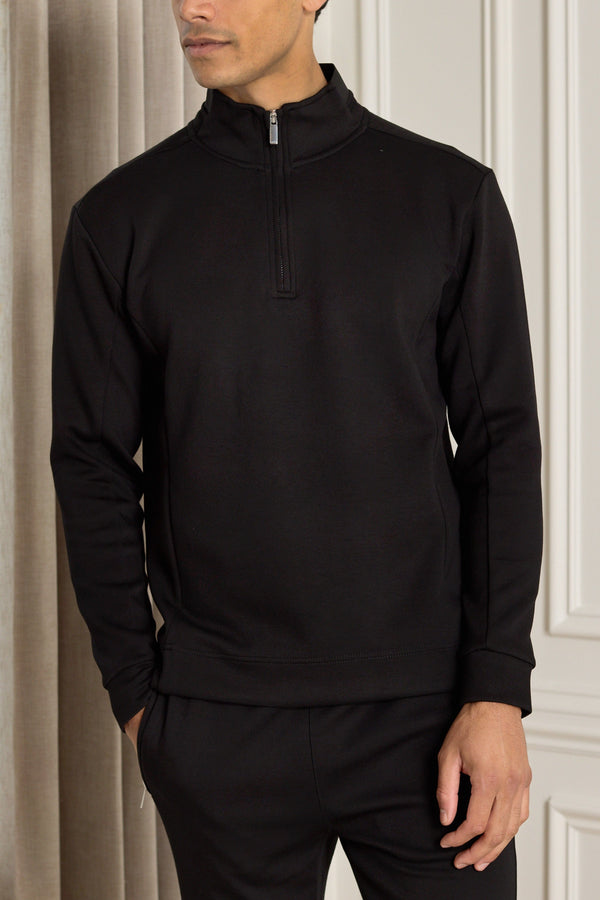 Luxe Half-Zip - Black