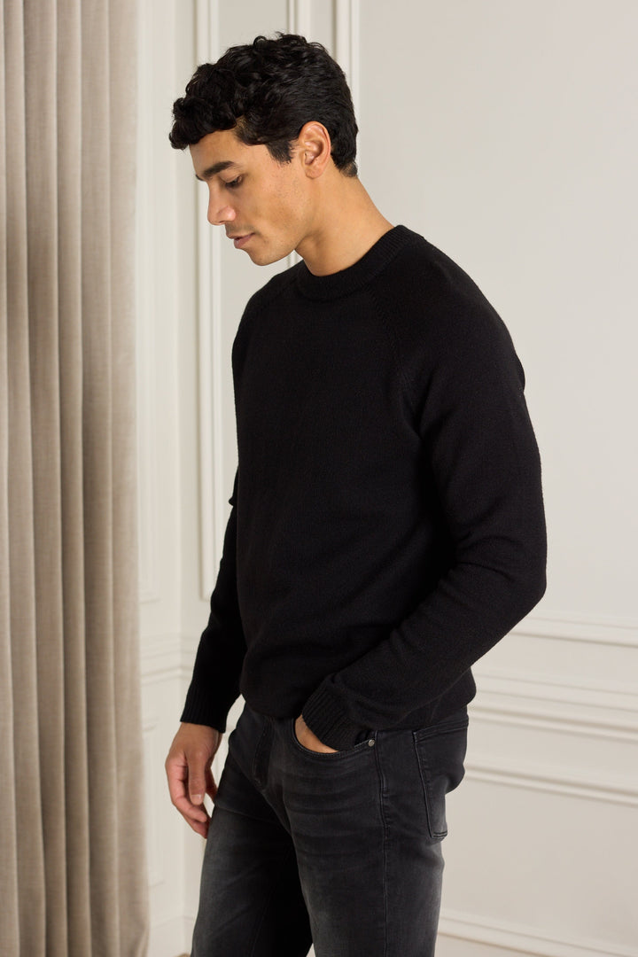 Lando Crew Neck Knit Sweater - Black