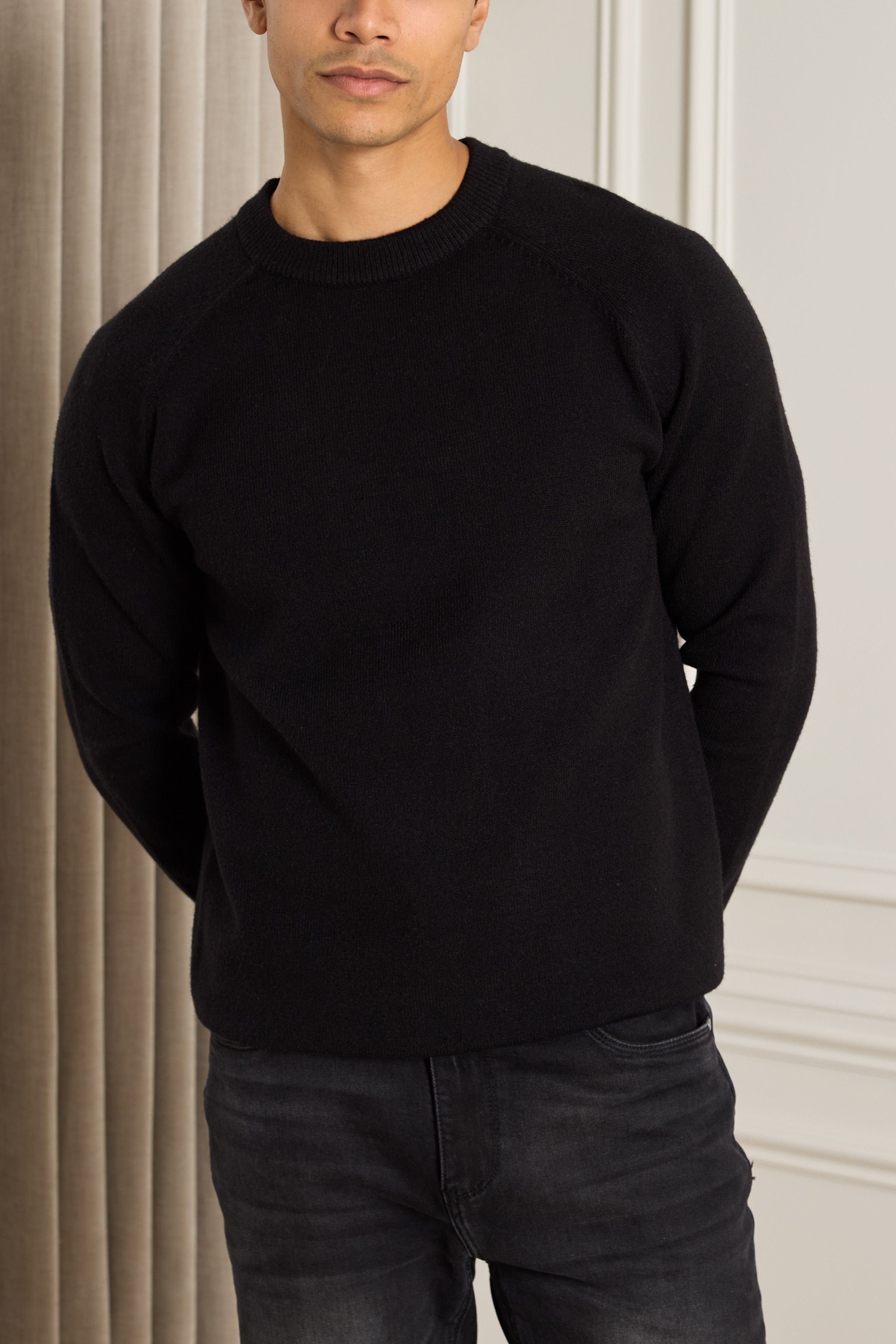 Lando Crew Neck Knit Sweater - Black