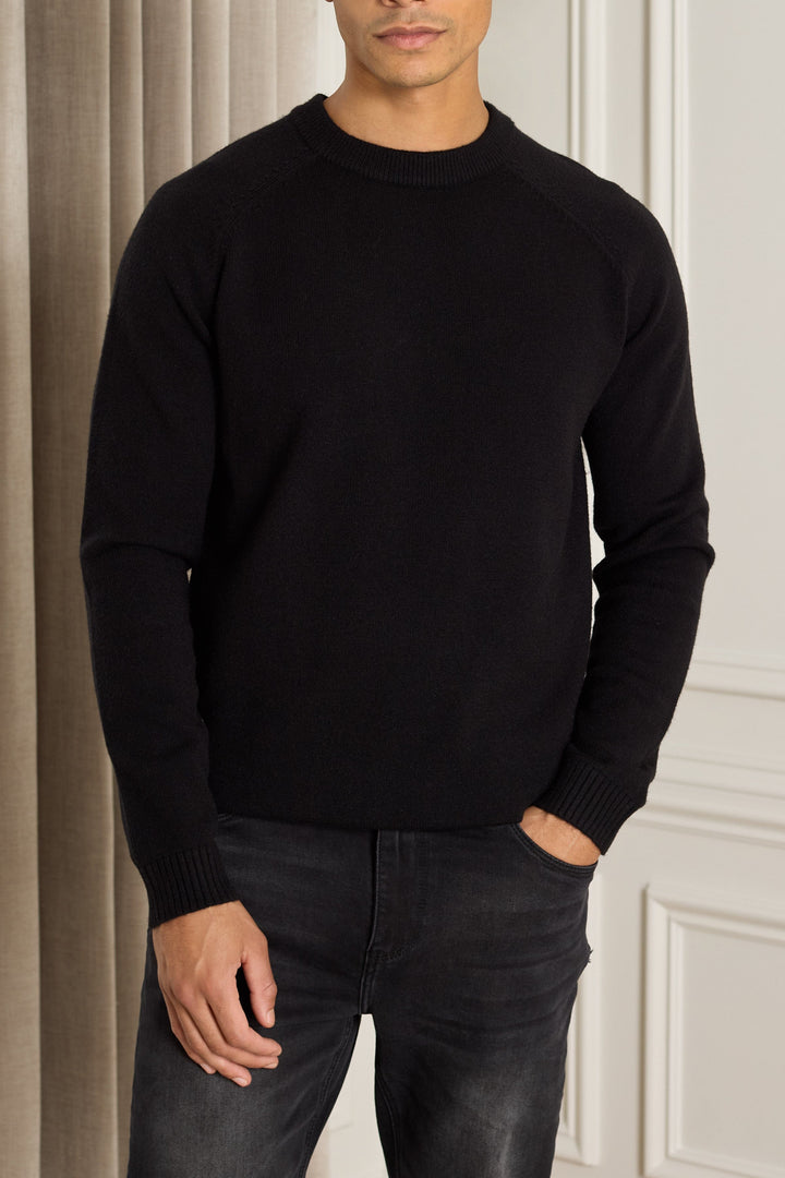 Lando Crew Neck Knit Sweater - Black