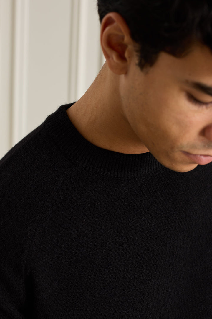 Lando Crew Neck Knit Sweater - Black