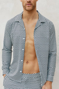 Evissa Printed Shirt - Black/Cream