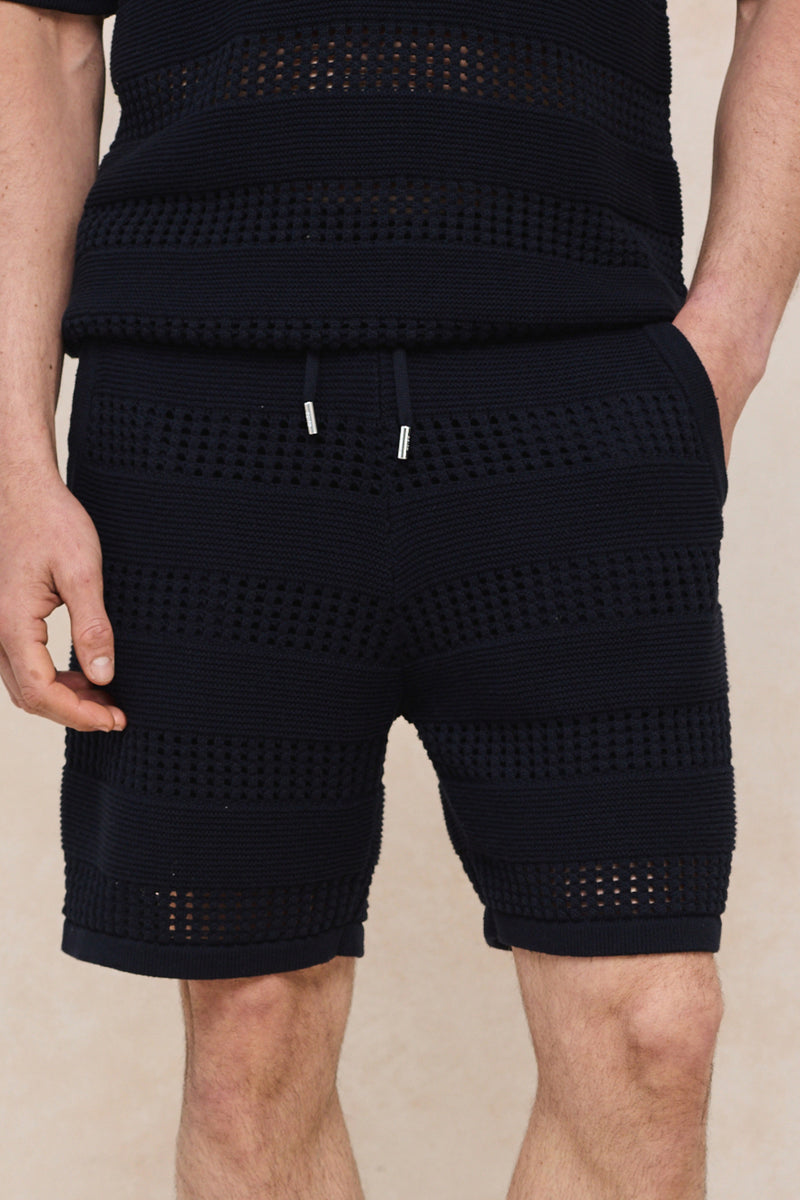 Frattina Crochet Short - Navy