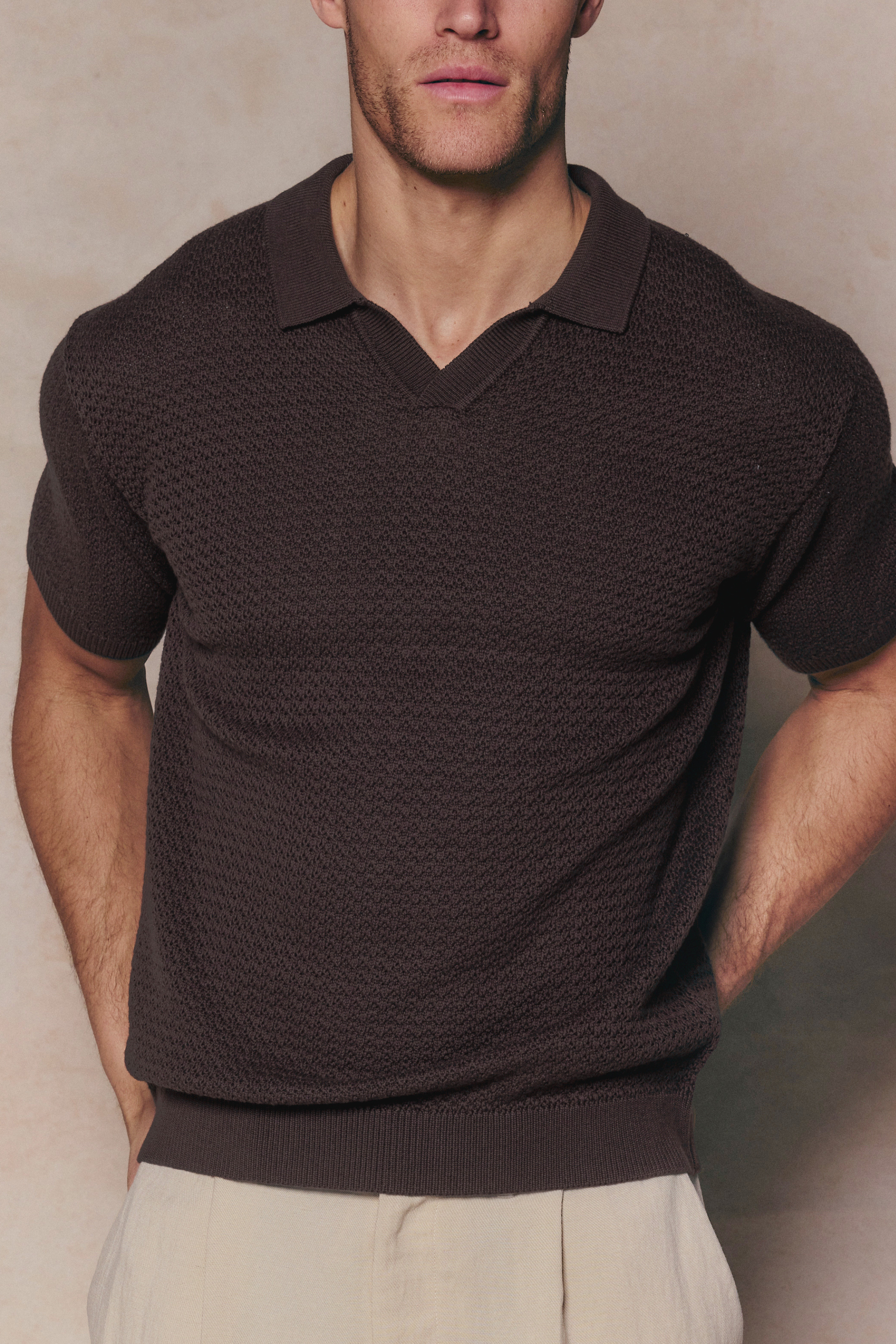 Santi Mercerised Polo Shirt - Navy